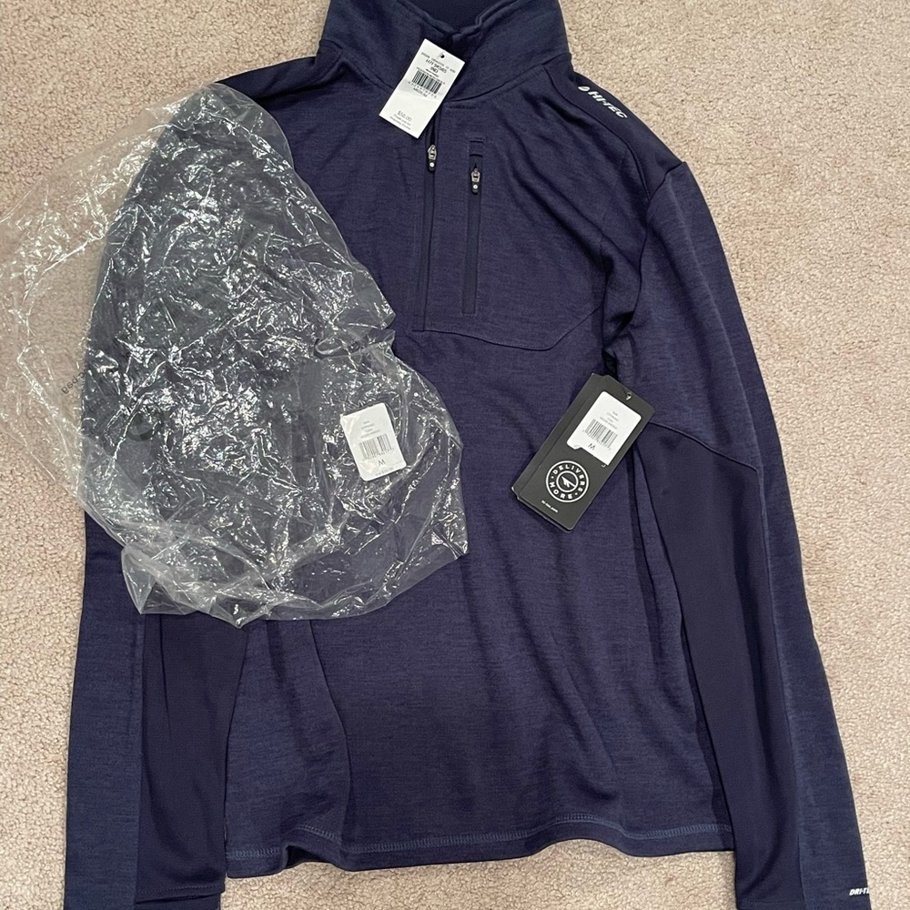 Buckle brand, men’s dark navy blue quarter zip pullover top, NEW w/TAGS